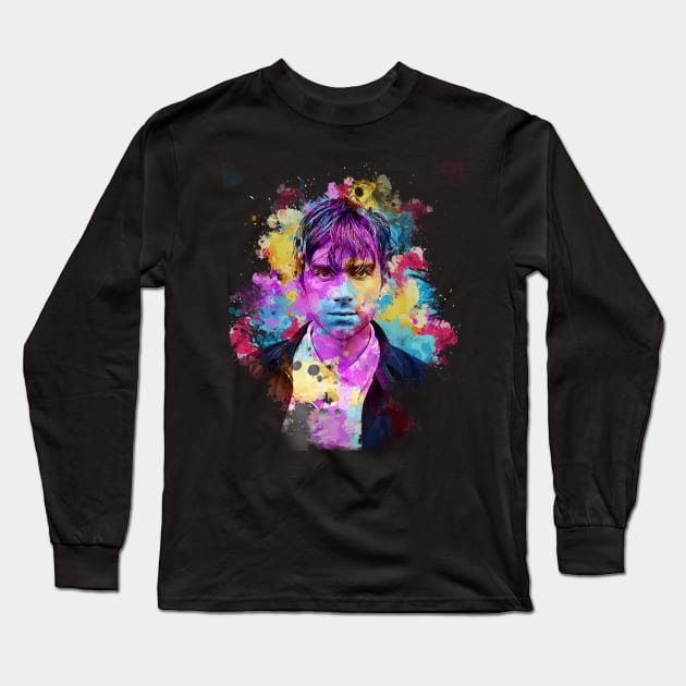 Damon Albarn - Watercolor Illustration Long Sleeve T-Shirt by Punyaomyule